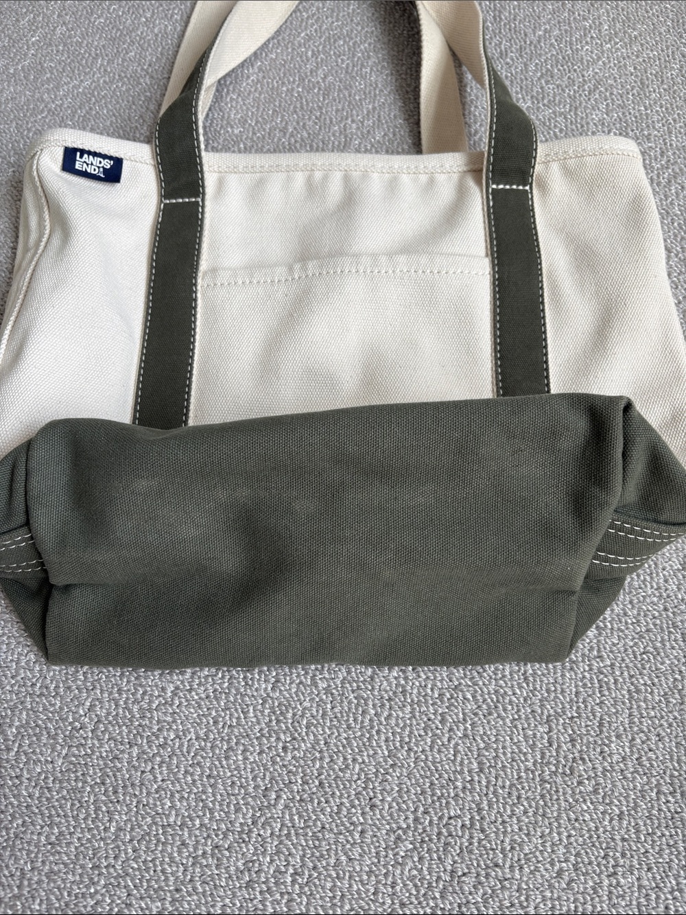 Lands’ End Medium Zip Top Tote - Picture 5 of 7